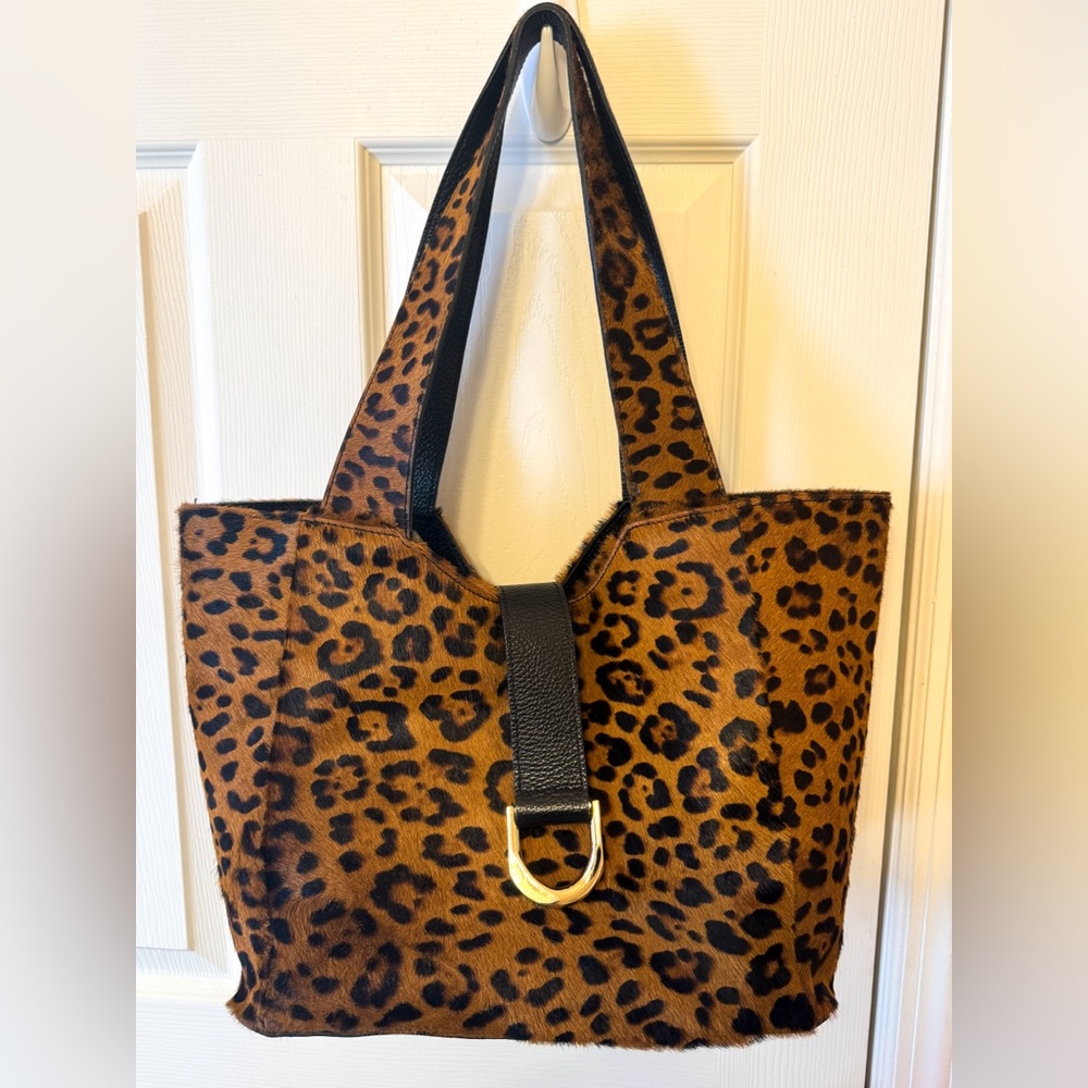 Diana Firenze Leopard Print Tote Bag